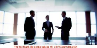 Thủ tục thành lập doanh nghiệp chỉ với 05 bước đơn giản